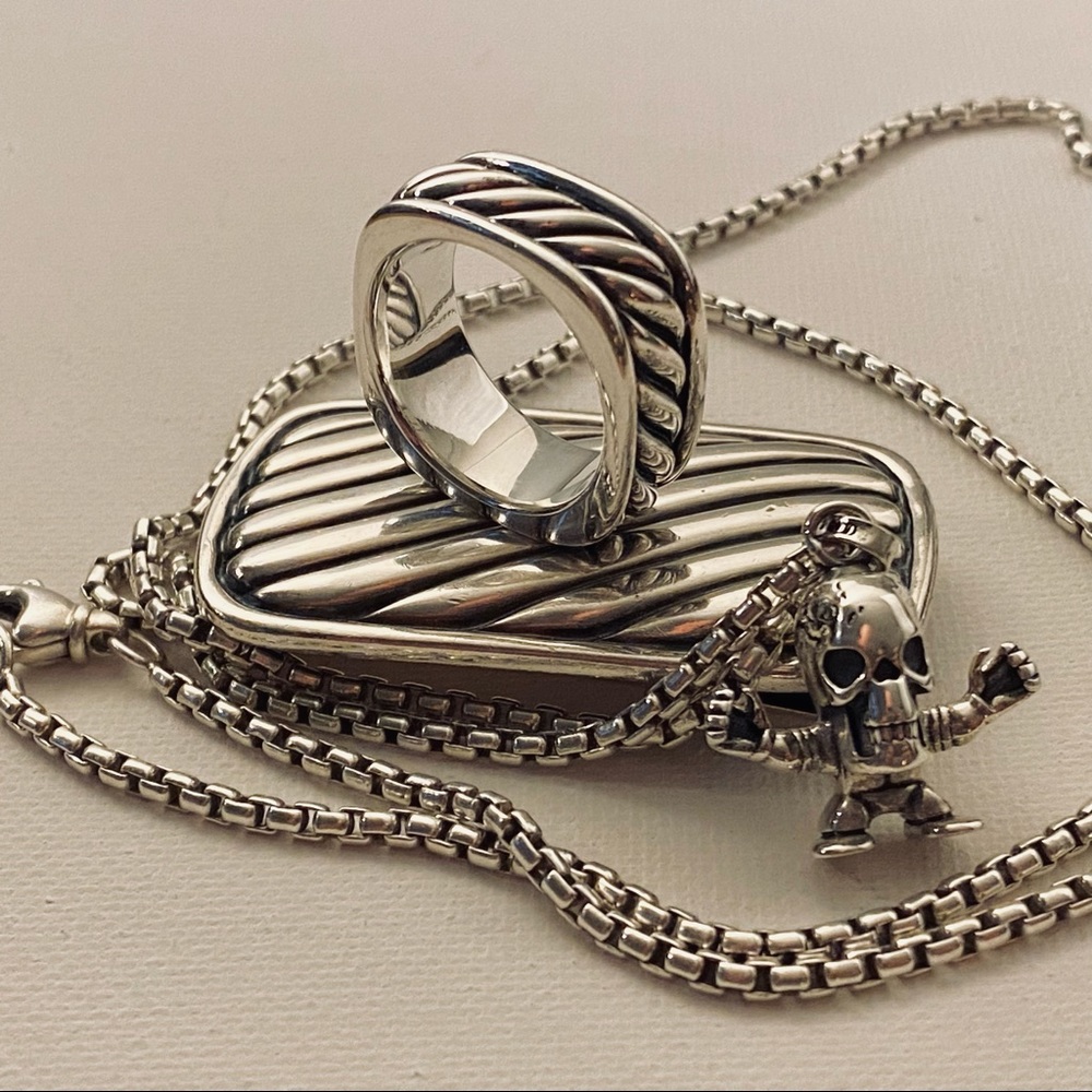 David Yurman Squared Cable Classic Ring